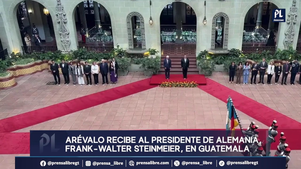 Arévalo recibe al presidente de Alemania, Frank-Walter Steinmeier, en Guatemala