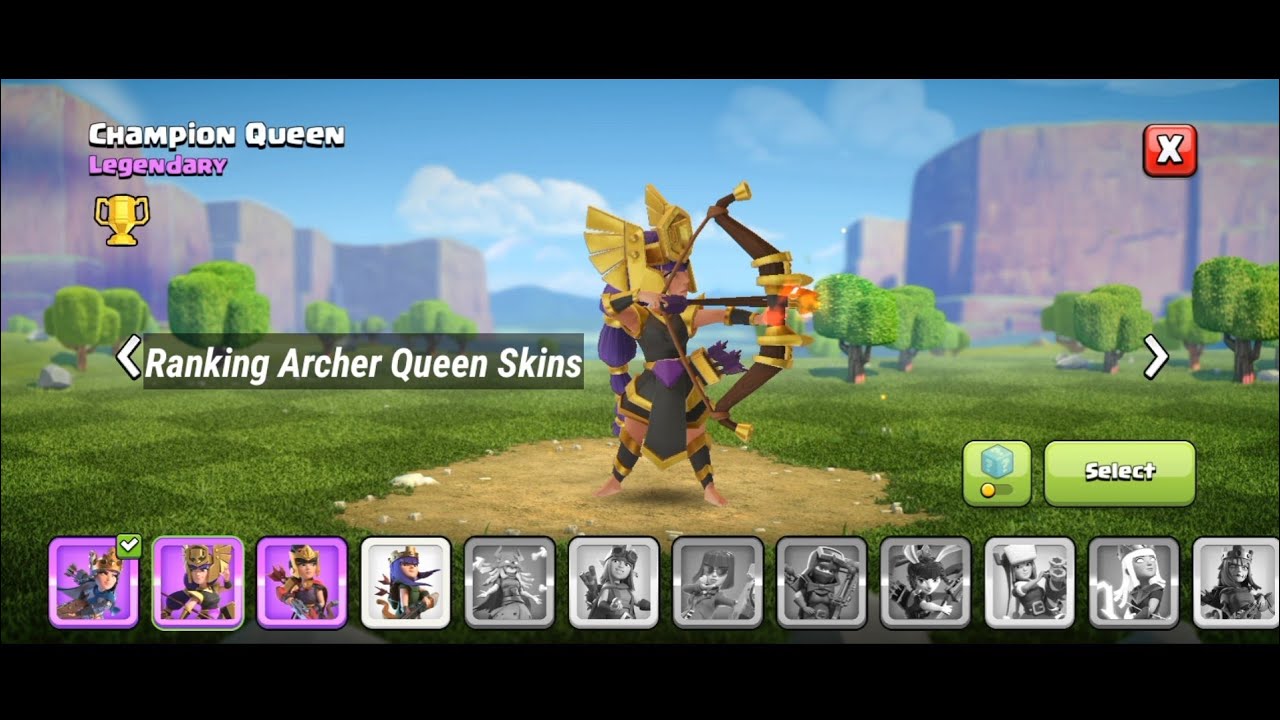 Ranking All Archer Queen Skins ♥️🥵🥰 Clash Of Clans GamerSsk7