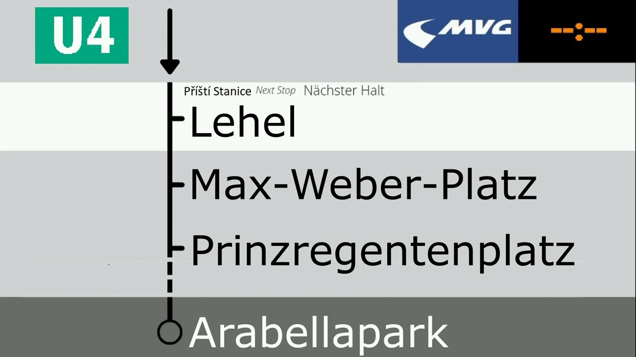 [U-Bahn München] Ansagen der U4 Westendstraße - Arabellapark