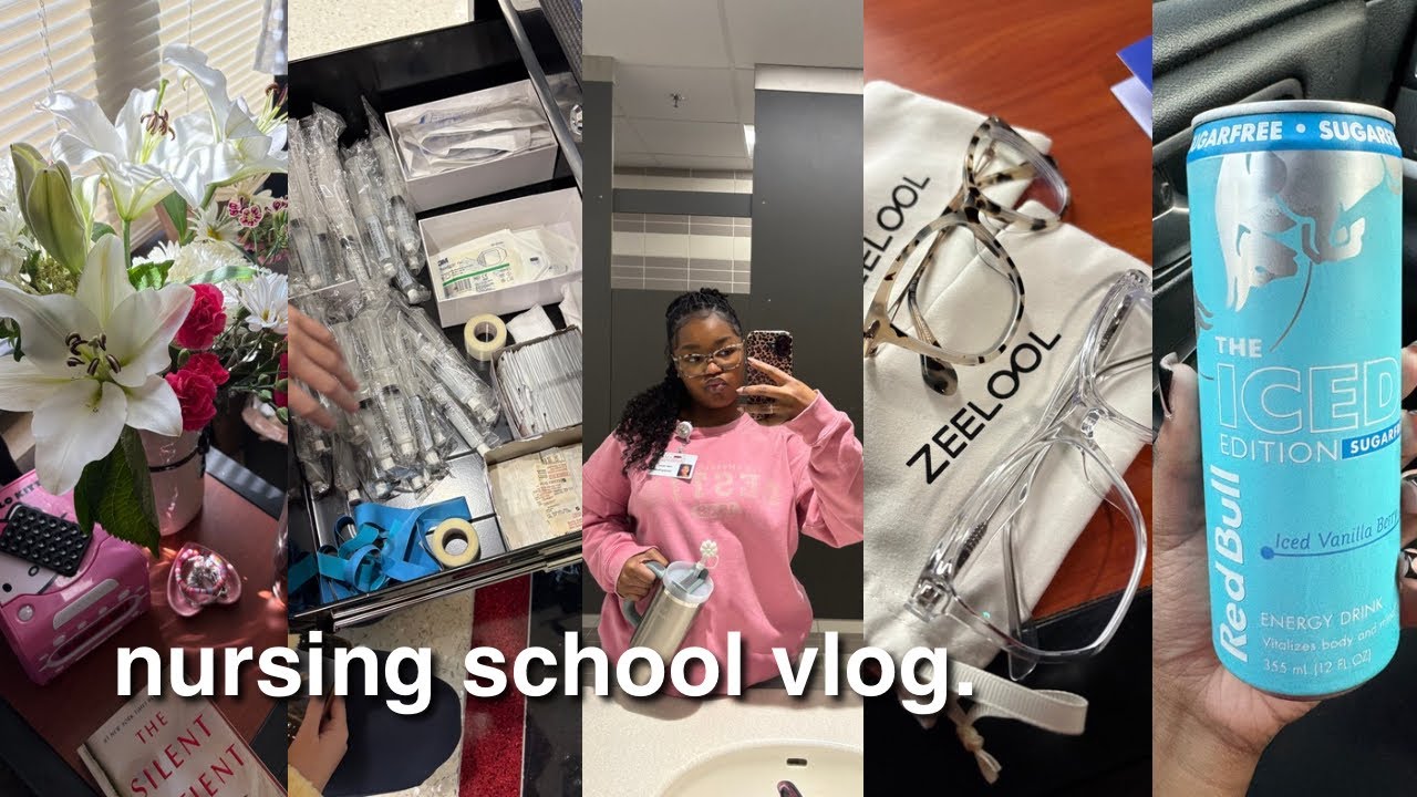 nursing school vlog ⋆˚꩜｡ | lectures, new glasses, grocery shopping, & more