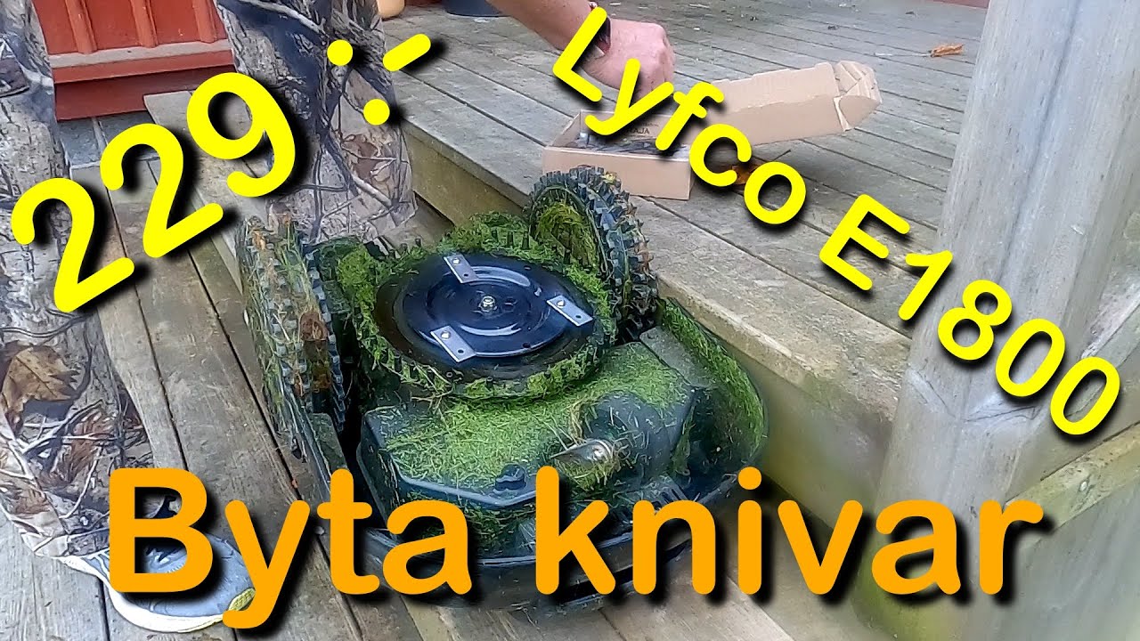 229 SEK för knivar och tallrik till Lyfco E 1800 (Byta knivar på Lyfco E1800 Robotgräsklippare)