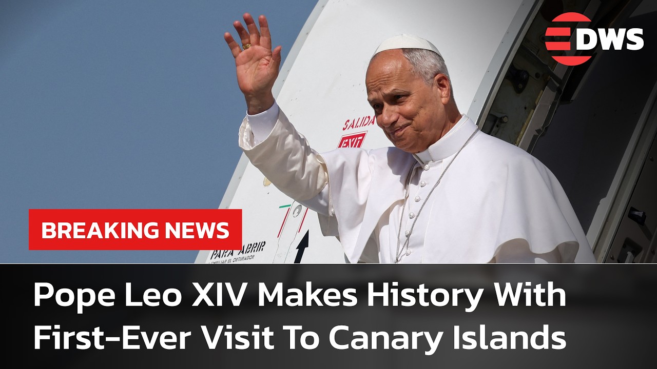 Historic Moment: Pope Leo XIV Becomes First Pontiff To Visit Canary Islands | DWS News | AK1F