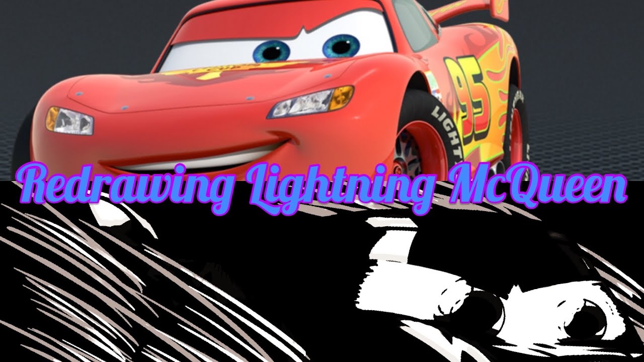 Redrawing Lightning (Monty) McQueen (SPEEDPAINT)
