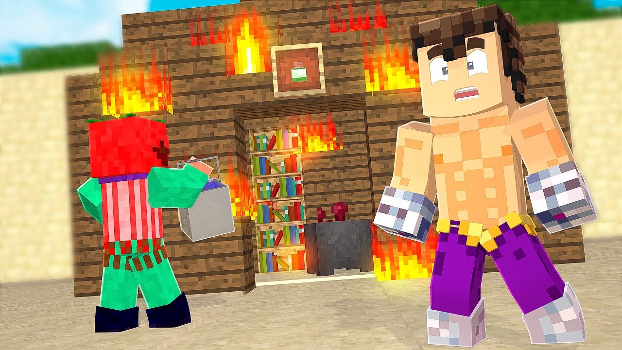 Se incendia la tienda de Vegetta777 *Minecraft con Noobs*