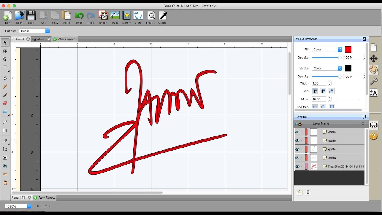 Create a Single Line Signature in SCAL 5