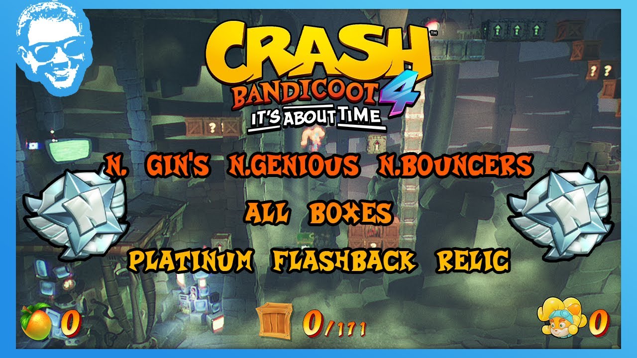 N. Gin's N.Genious N.Bouncers — Полное прохождение — Платиновая реликвия — Все коробки — Crash Ba...