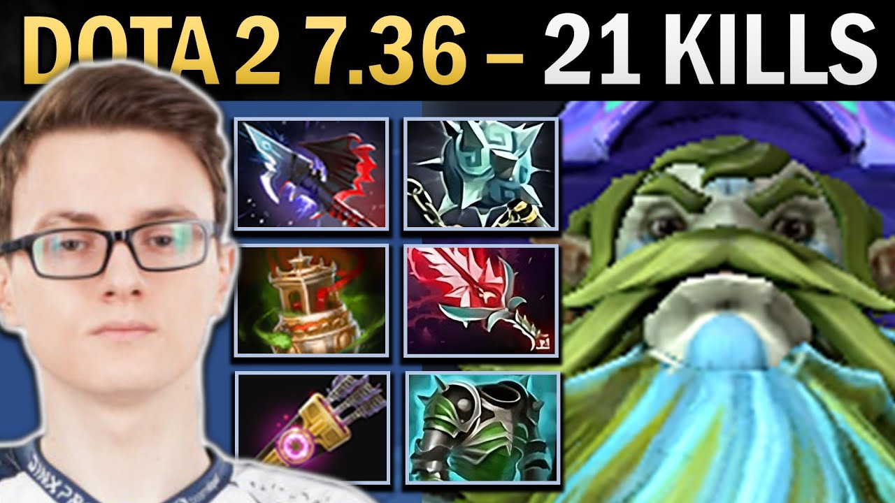 Nature's Prophet Gameplay Miracle with 21 Kills and Gleipnir - Dota 2 7.36