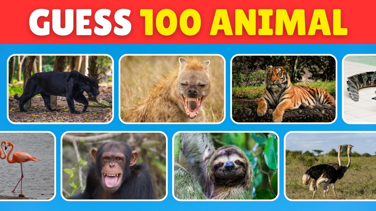 Can You Guess 100 Animals? 🦁🔥| Animal Quiz Challenge