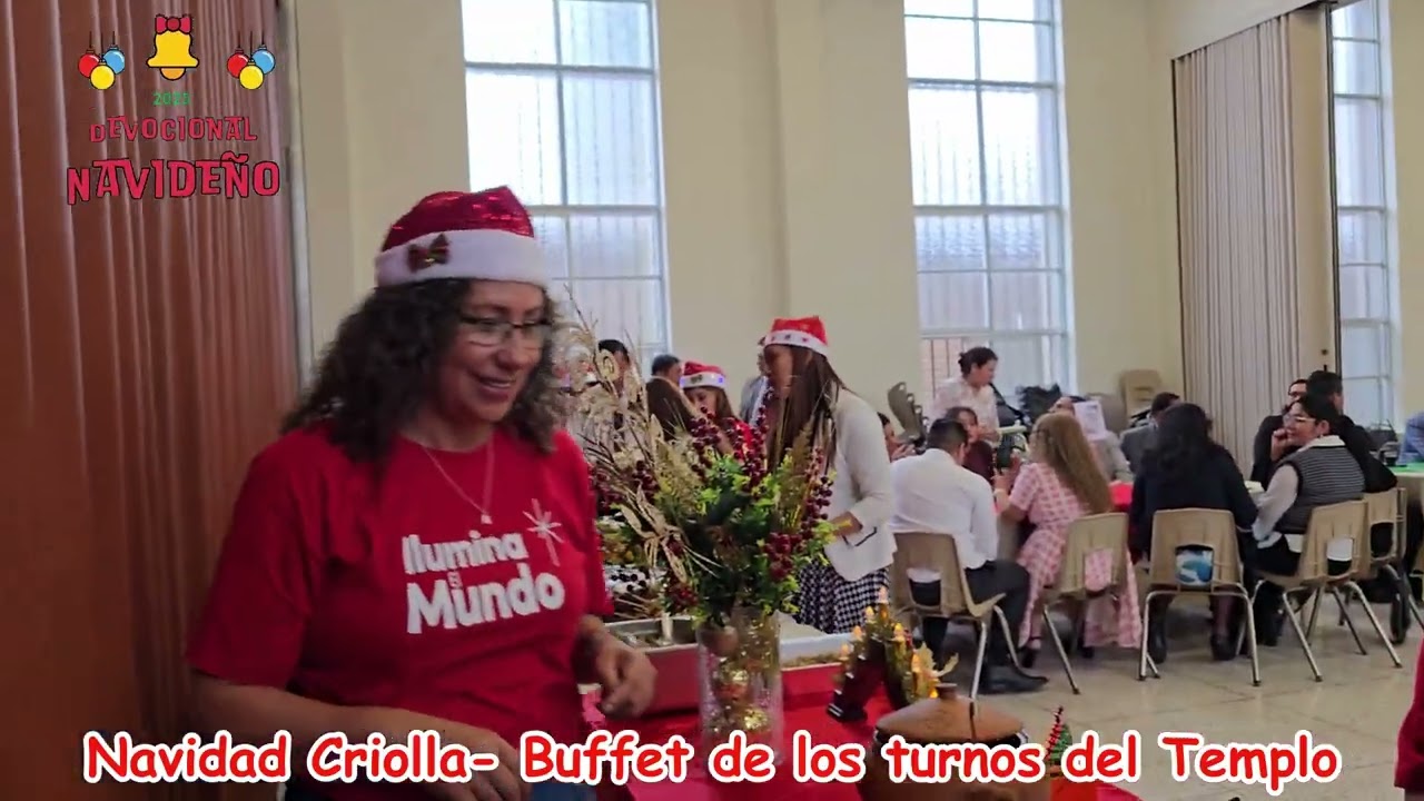 Buffet criollo de los turnos en el  Devocional Navideño 2025