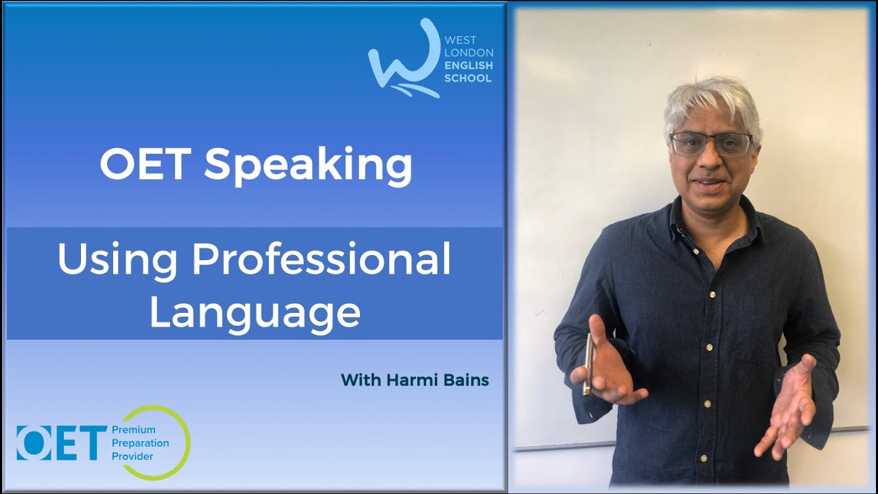 OET Speaking live class with Harmi | Professional language