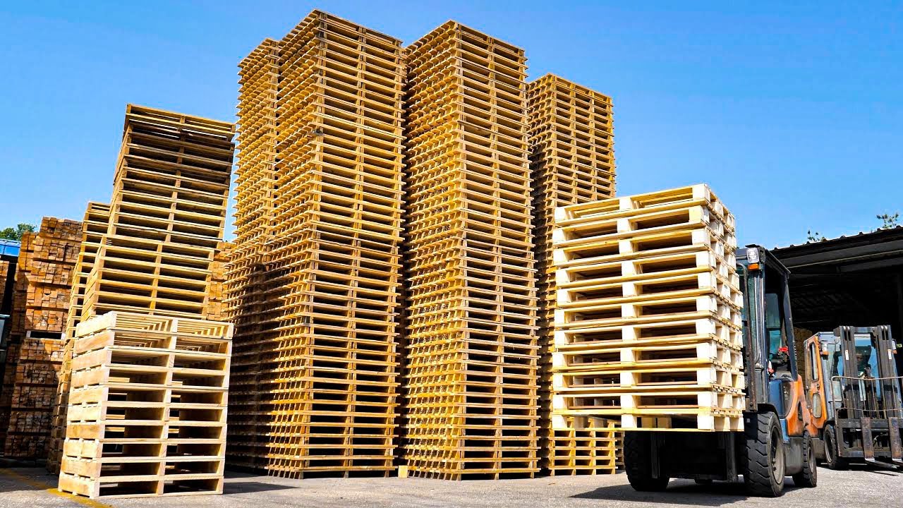 【工場見学】物流を支える「木製パレット」はこうして大量生産される｜驚異の高速釘打ちマシンと製造工程