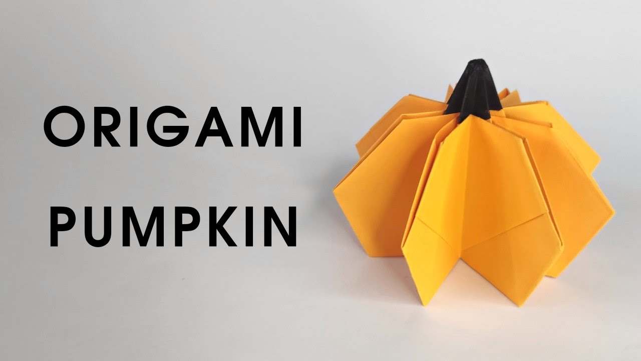 Origami PUMPKIN tutorial | How to make a paper pumpkin | Halloween