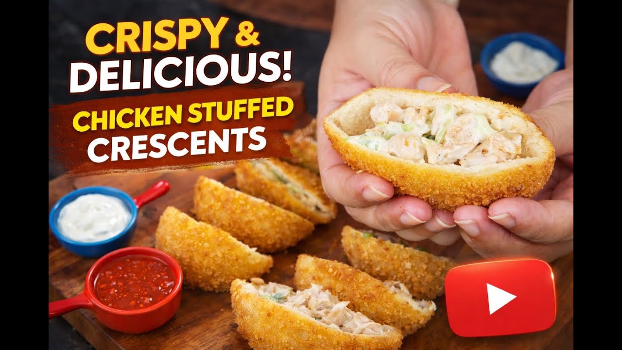Crispy Chicken Bread Pockets | Easy Snack Recipe | Chicken Pockets (Cook Easy)