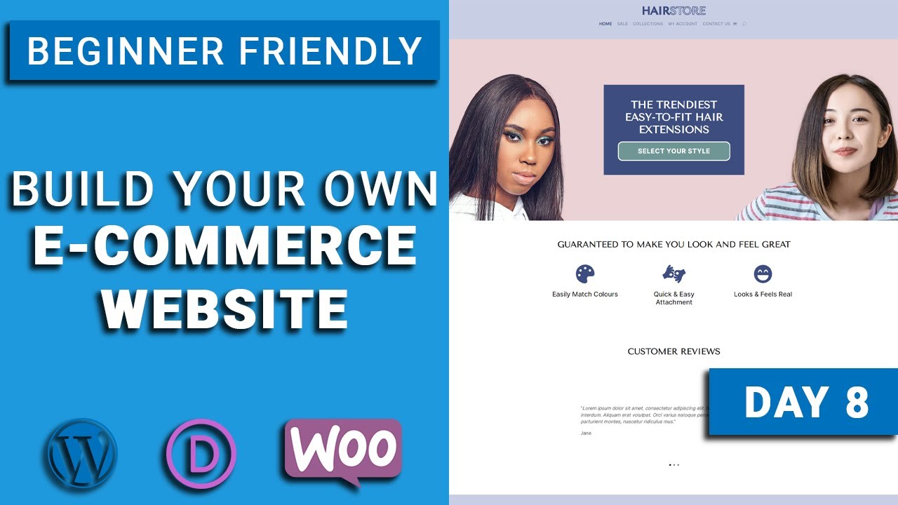 How to Make a Website For Selling Hair | E-commerce Website | Day 8
