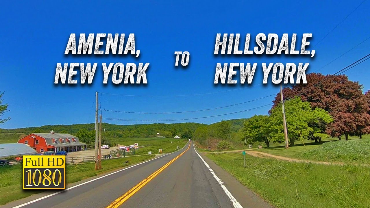 Scenic Drive From Amenia, New York to Hillsdale, New York During The Spring - HD 60fps