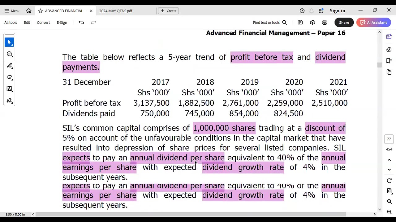Cost of Capital - CPA DEC 2022 (Qtn 4a)