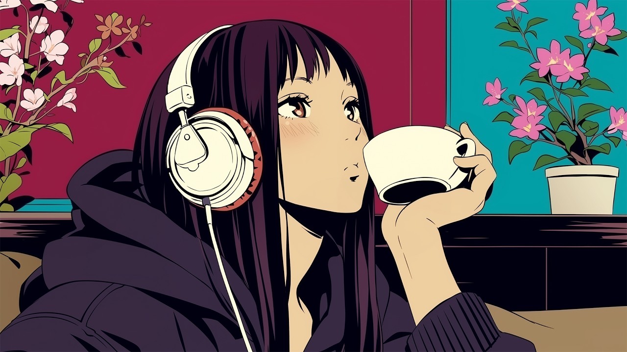 flower café & warm coffee ☕ 3 hour lofi mix to study / work / chill 🌸
