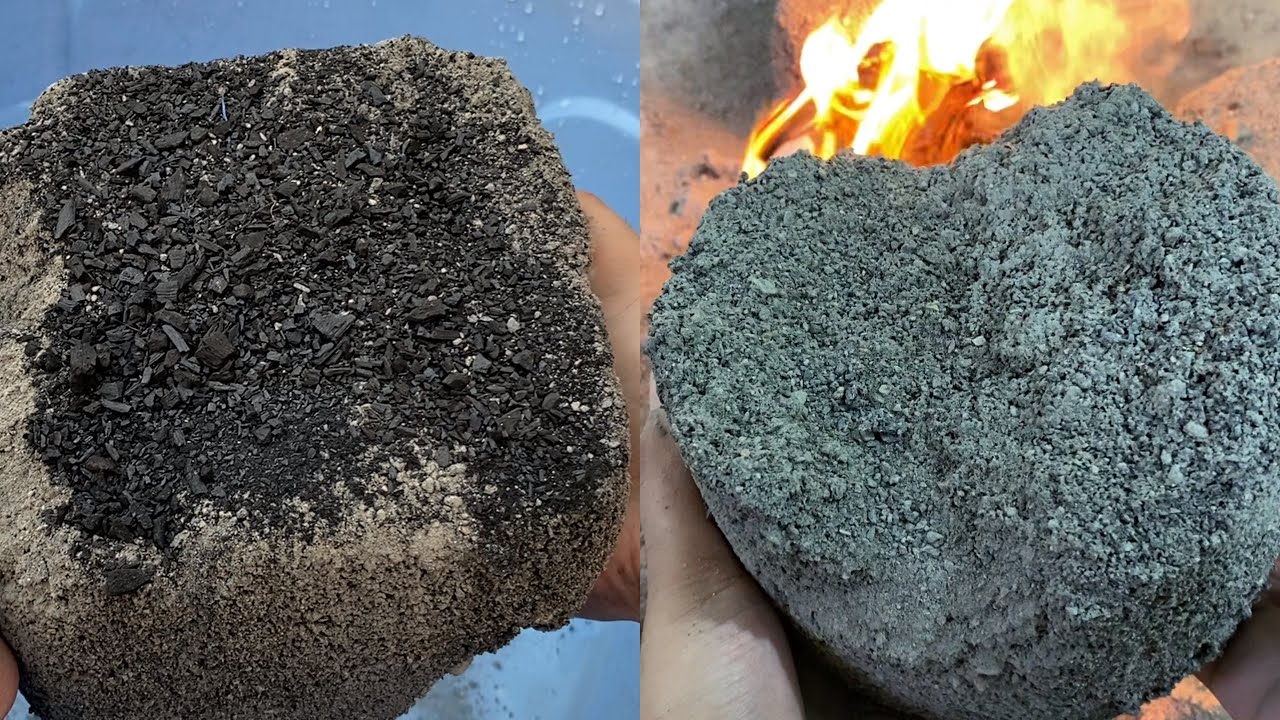 Asmr noise/Breathing in dust/Concrete coated with charcoal water & dry crumbling/asmr anxiety relief