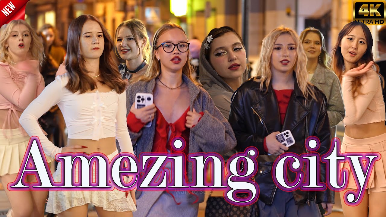 💓4K AMAZING STYLISH GIRLS AND YOUNG MEN IN THE VERY CENTER OF MOSCOW