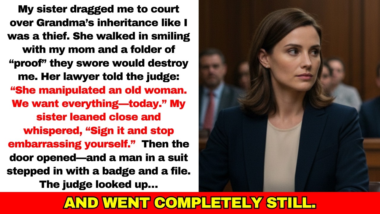 My Sister Took Me to Court Over Grandma’s Inheritance—The Judge Froze When a Man Walked In The Room…