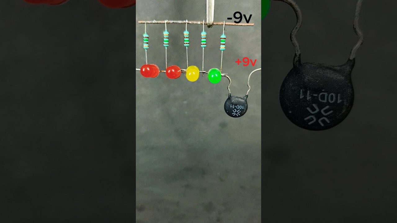 Simple Temperature Level Indicator Circuit #shorts