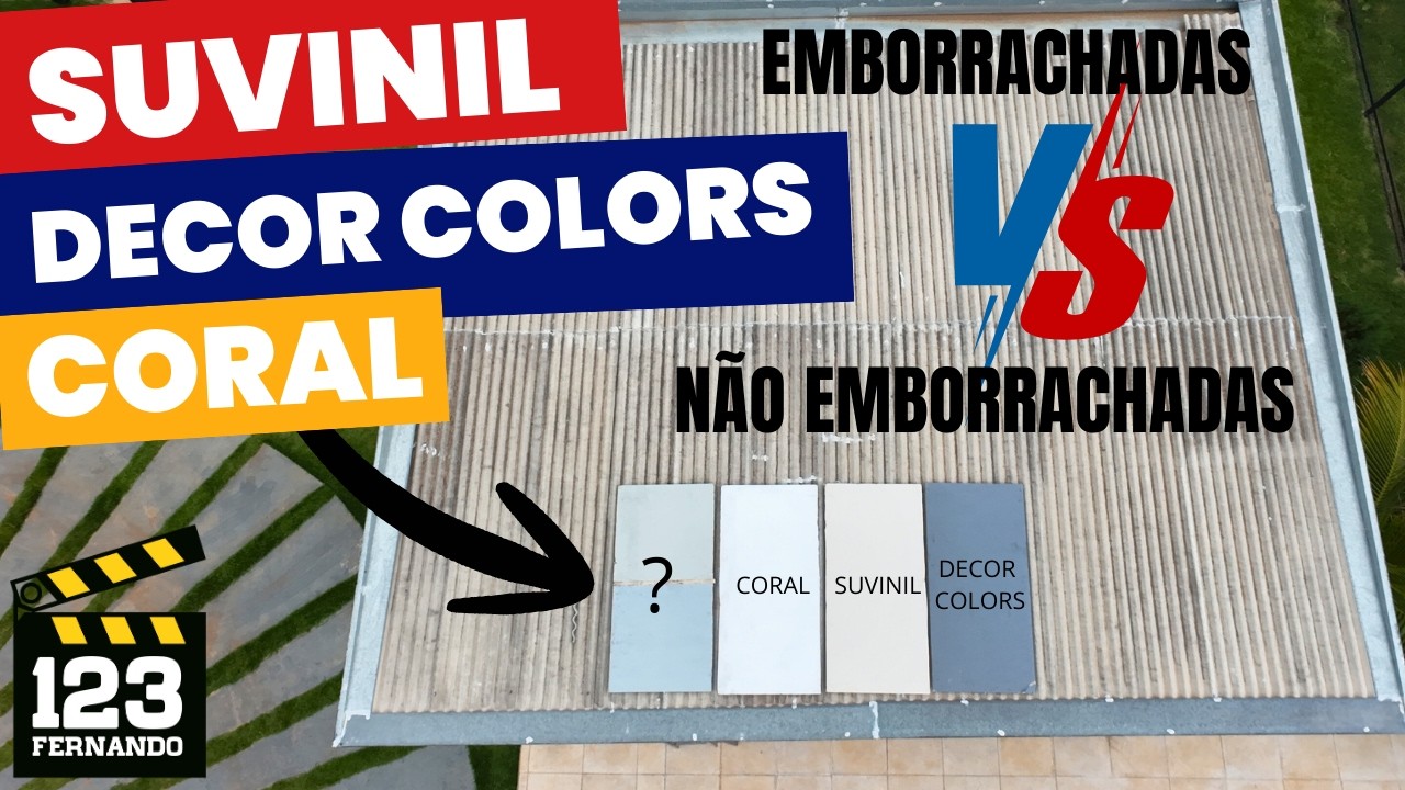 TESTE DE TINTAS EMBORRACHADAS E NÃO EMBORRACHADAS DECOR COLORS, SUVINIL E CORAL, QUAL A MELHOR?