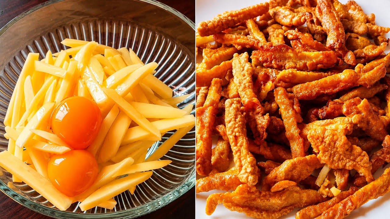 Crispy Egg French Fries Recipe | Potato Snacks Recipe