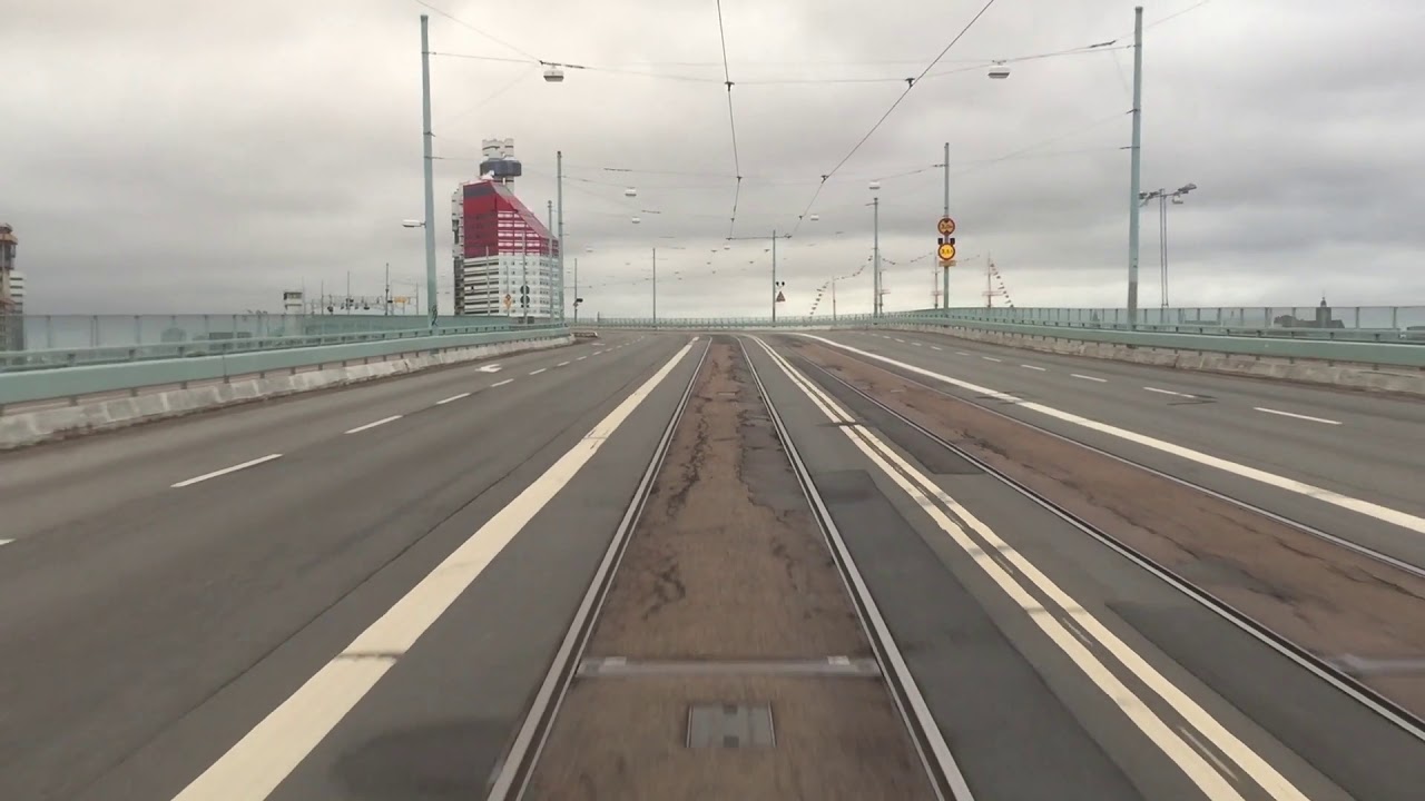Sp&aring;rvagn 10, Brunnsparken - Eketr&auml;gatan, Back seat POV (G&ouml;teborgs sp&aring;rvagnar)