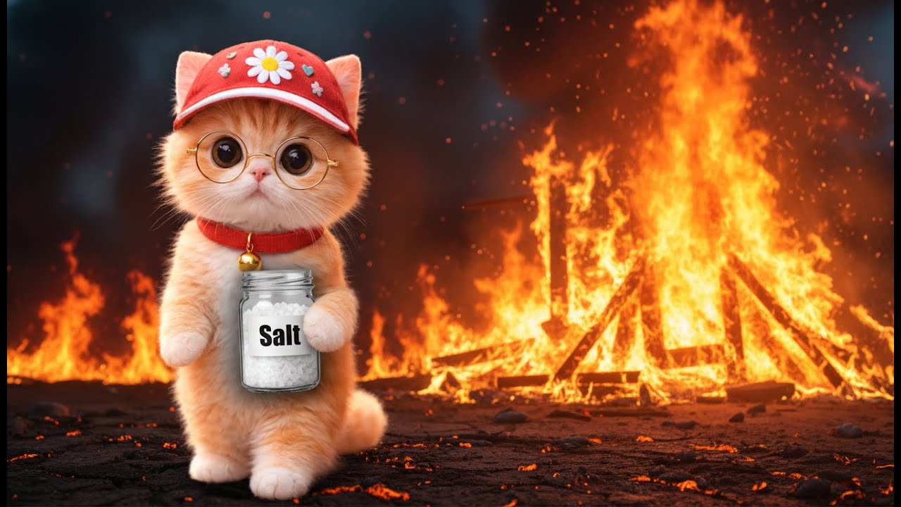 The Naughty Cat Story: Fire Safety and Salt Lessons