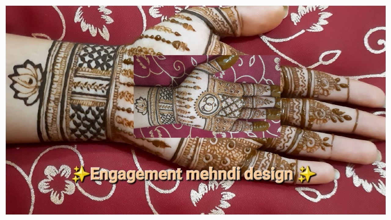 दुल्हन मेहेंदी डिजाइन || Esthetic engagement mehndi design for bride 👰‍♂ || latest mehndi design ✨️ 