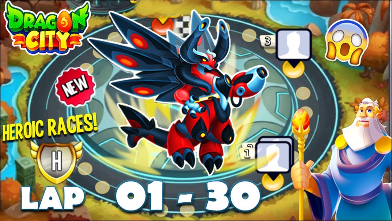 Dragon City: High Blackfall Dragon | Heroic Race LAP 1 - 30 COMPLETED 😱
