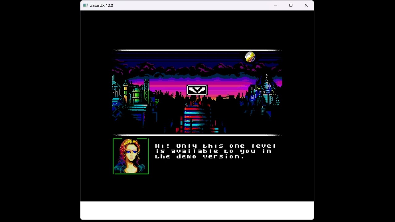 Delta's Shadow (Demo) - Sinclair ZX Spectrum Next - ZEsarUX 12.0 - Test Windows 11