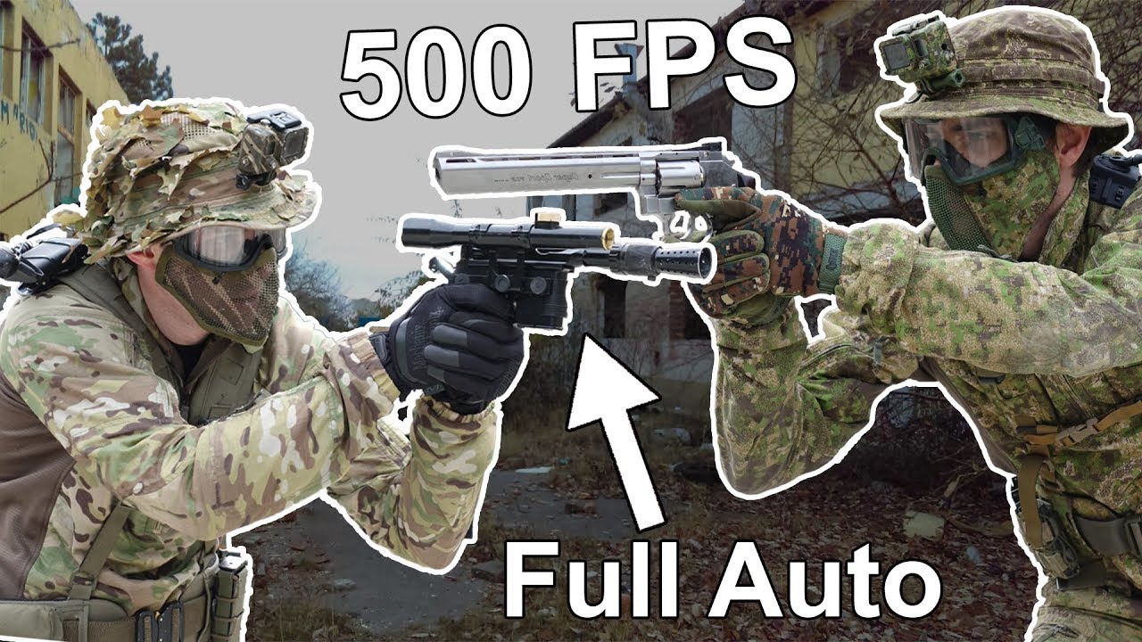 Full Auto Blaster vs 500FPS Revolver | 1vs1 Challenge