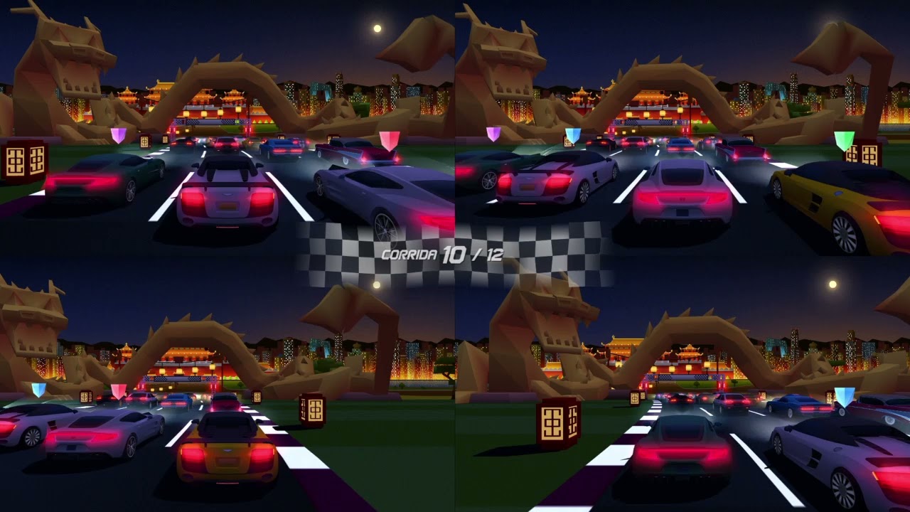 Horizon Chase Turbo 4 players Resistência curta 12 corridas parte 2/2