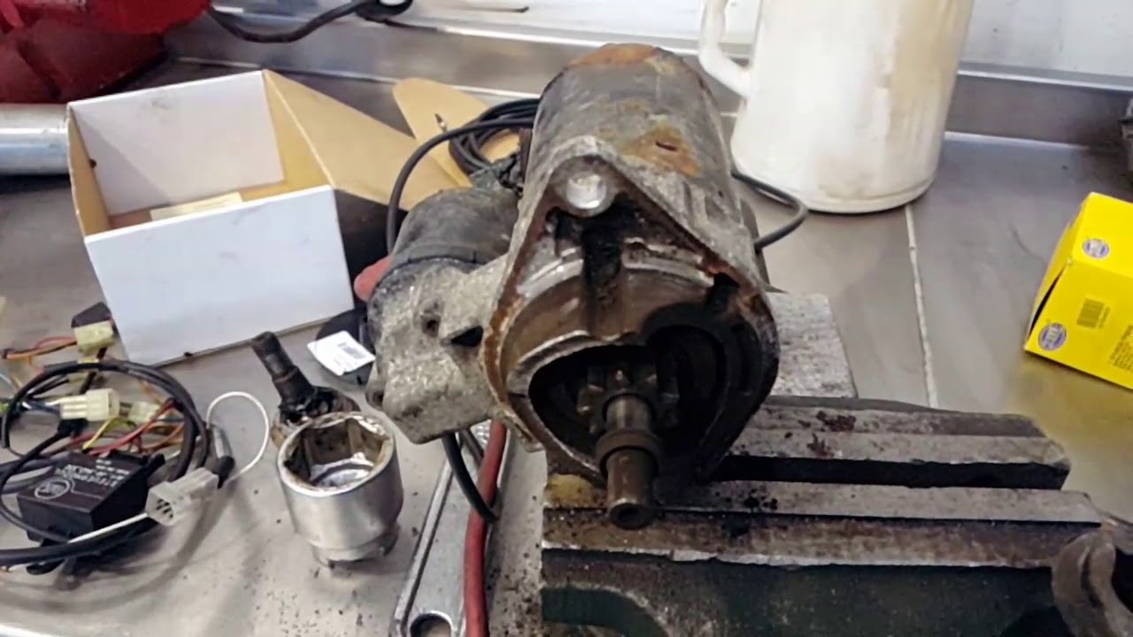 Starter motor failed bearing