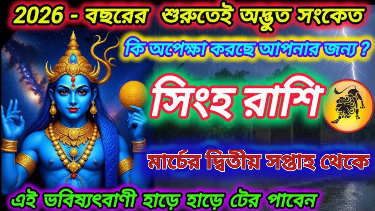১১ মার্চ ২০২৬ সিংহ রাশিফল 🔥 আজ সিংহ রাশির জীবনে বড় পরিবর্তন! ভাগ্যের নতুন দরজা খুলতে চলেছে  