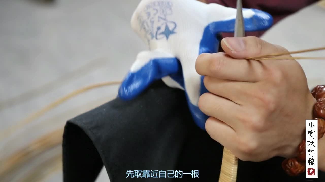 传统竹编手艺之竹篾分丝技法