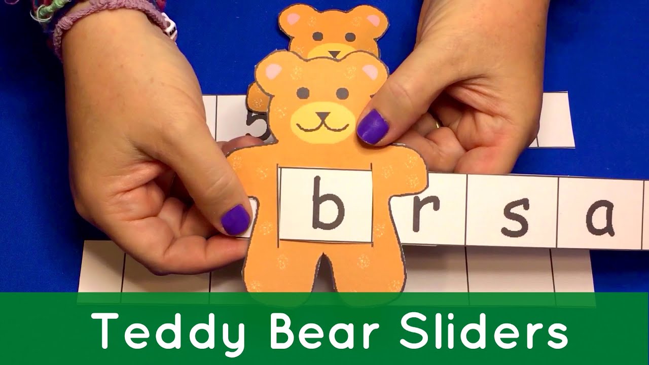 Teddy Bear Sliders For Preschool Learning Letters Numbers and Sight Words