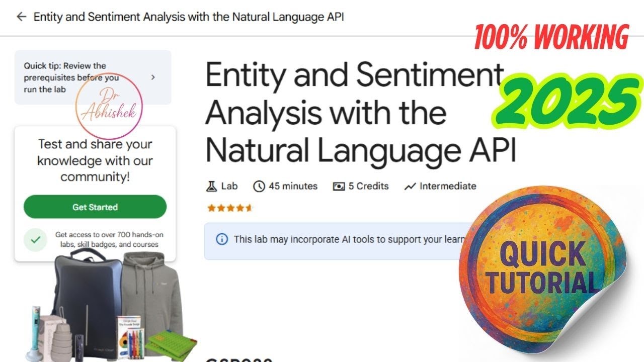Entity and Sentiment Analysis with the Natural Language API || GSP038 || [2025] 