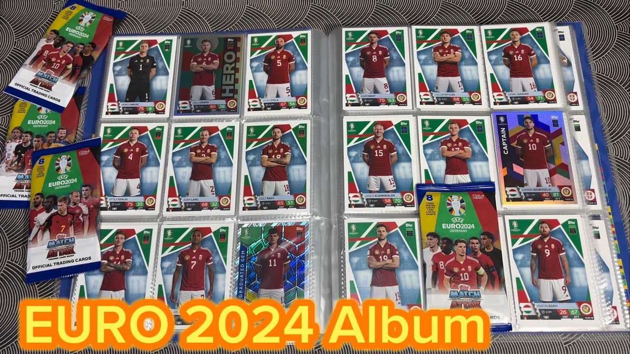 Magyarország 🔥 Album Update kártya meccs | Topps UEFA EURO 2024 Match Attax focis kártya ful blider