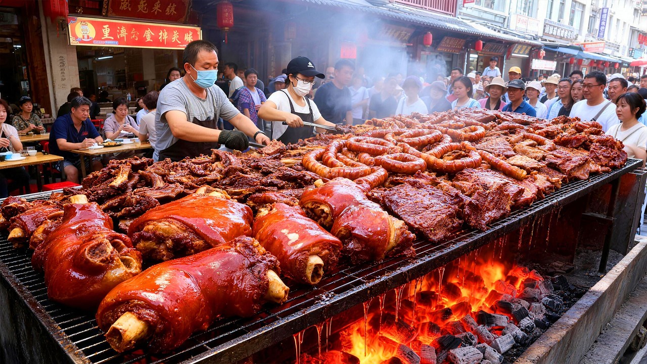 Trả hết nợ với món giò heo hầm đem nướng thơm ngon lừng danh🍜Khám phá ẩm thực Trung Quốc