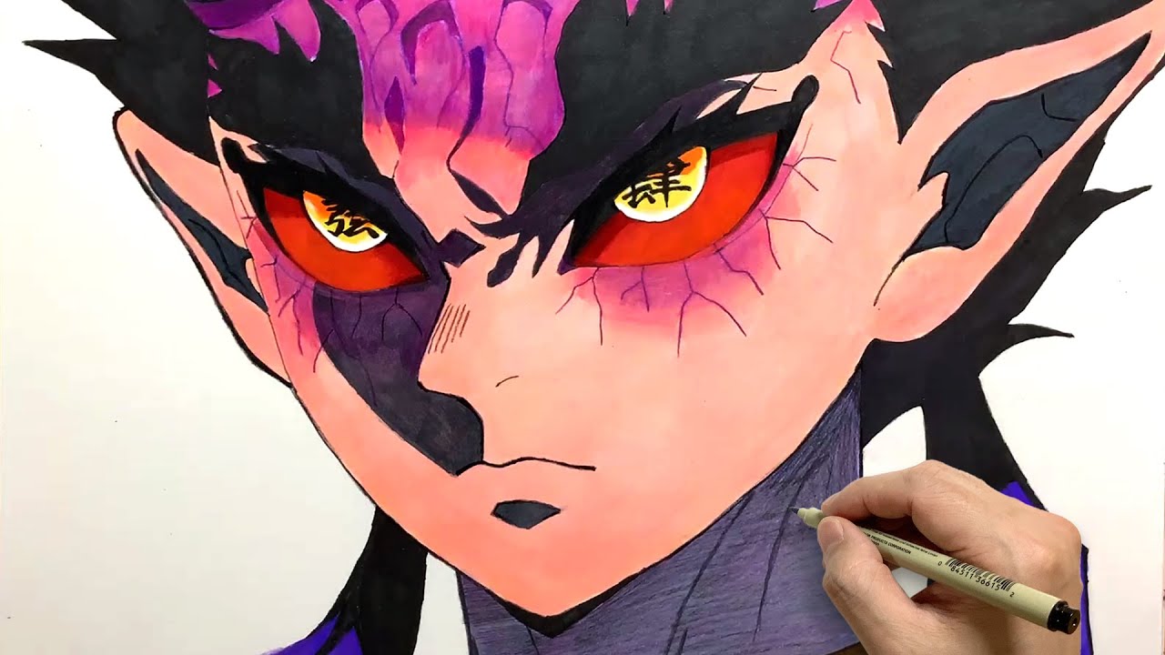 Anime Drawing | How to Draw Hantengu Upper Moon 4 | Demon Slayer
