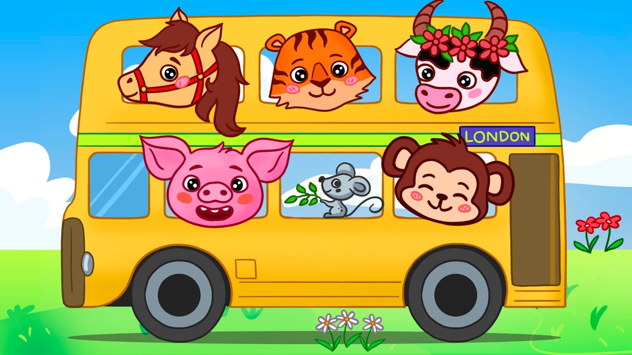 Wheels on the Bus Go Round Round | BabyBoo Kids Songs