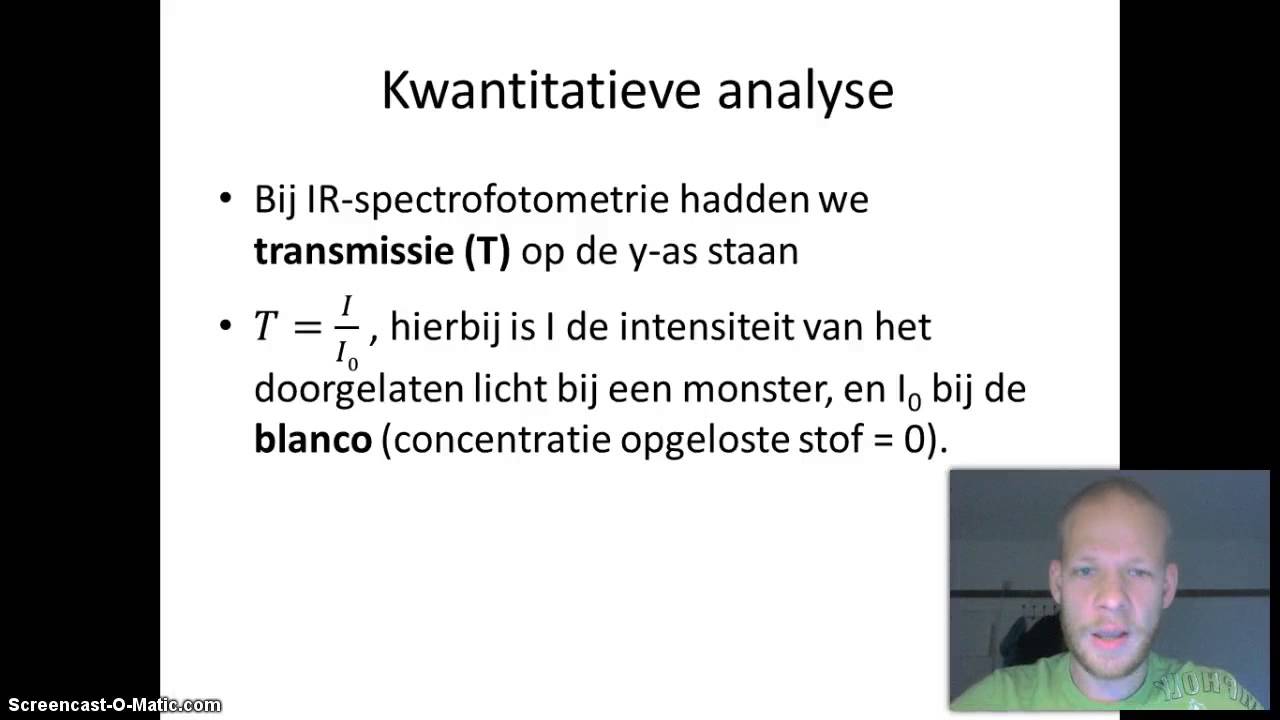 Kwantitatieve analyse met spectrofotometrie