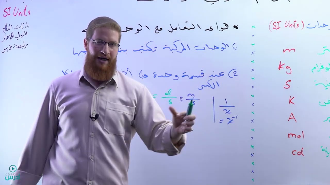 1 - 1- 2 النظام الدولي للوحدات | فيزياء الصف التاسع الفصل الأول - الأستاذ مؤمن عمر