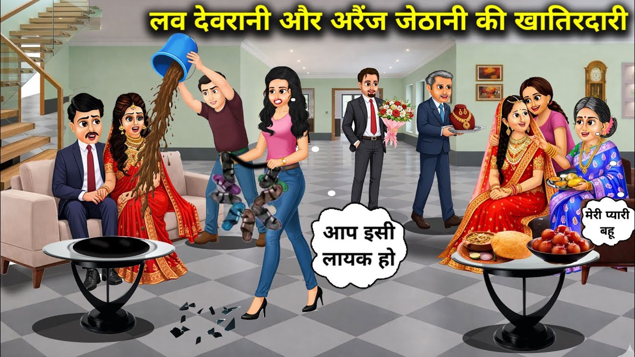 लव देवरानी और अरैंज जेठानी की खातिरदारी |Hospitality of Love Devrani and Arrange Jethani|Hindi story
