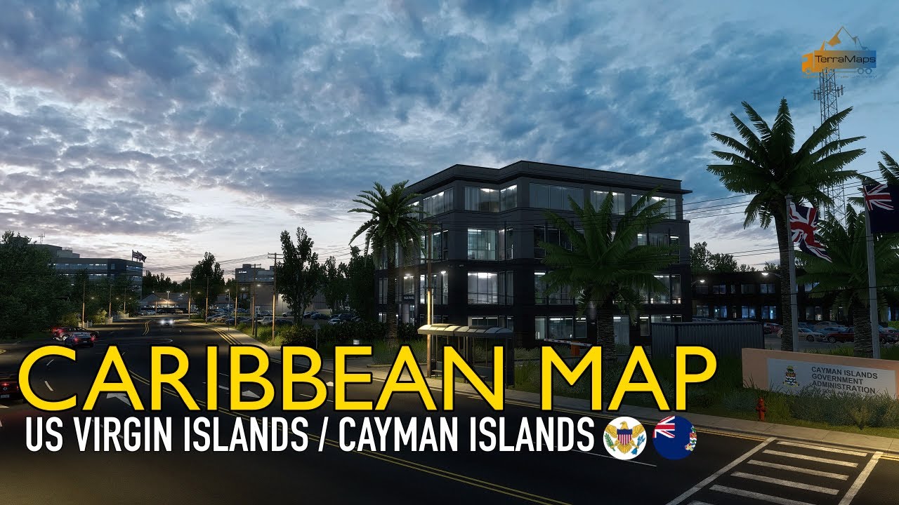 CARIBBEAN MAP by TerraMaps for ATS | US Virgin Islands to the Caymans | JBX/PNG | Ruda RAM