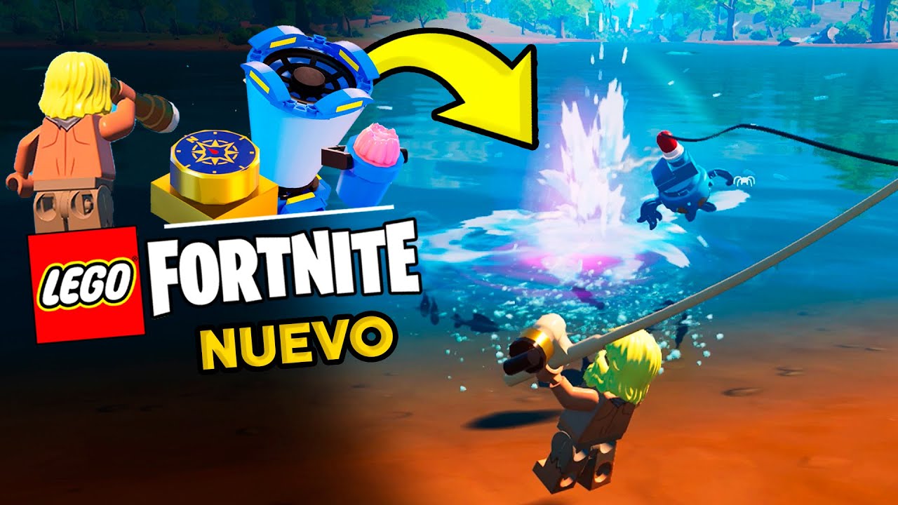 CAÑA DE PESCAR, CATALEJO Y BRÚJULA MINIMAPA EN LEGO FORTNITE!!! (Nueva actualización)