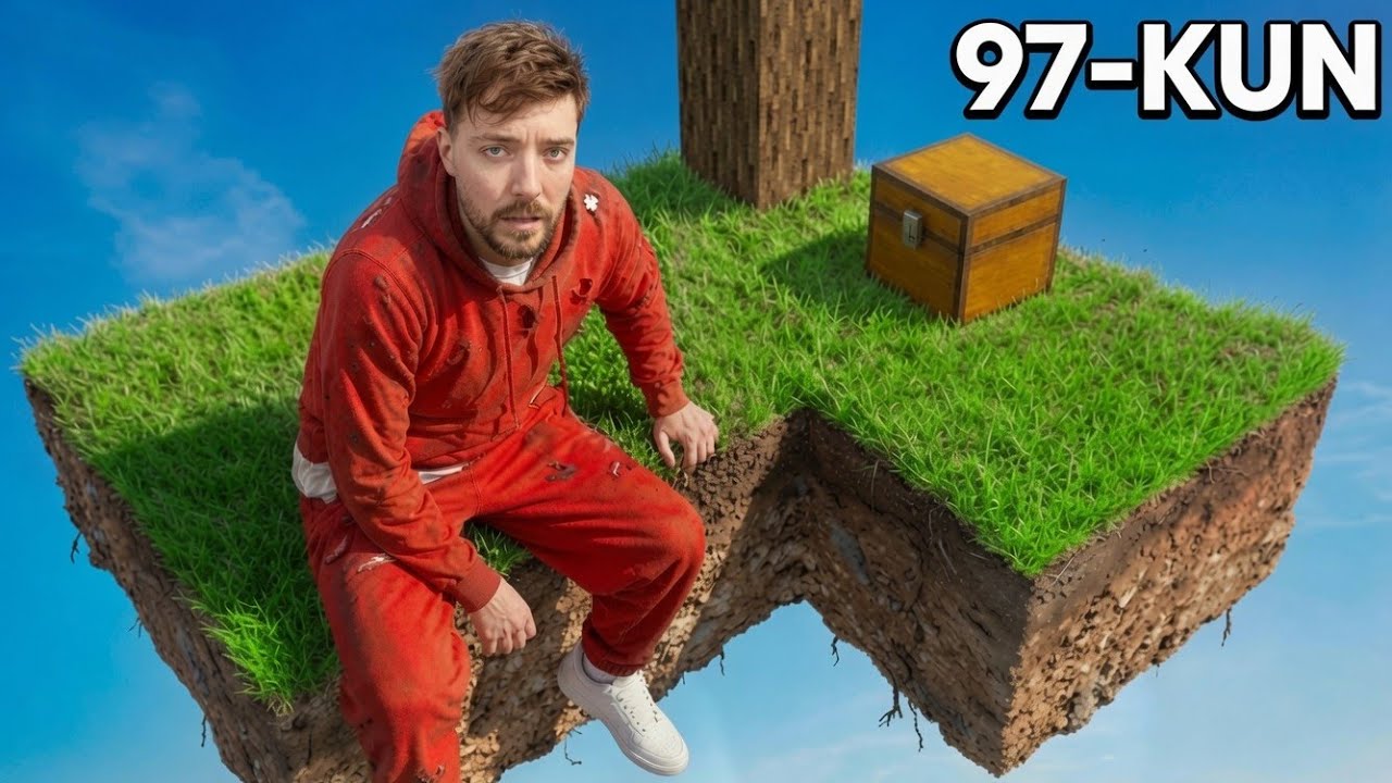 MEN SKYBLOCK'DA 100 KUN OMON QOLDIM UZBEK TILIDA DUBLAJ 