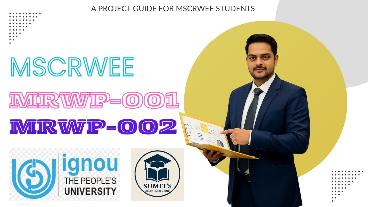 MSCRWEE Project Guide 2026 | MRWP-001 & MRWP-002 | IGNOU MSc Renewable Energy | WhatsApp: 7042915615
